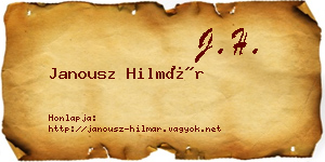 Janousz Hilmár névjegykártya